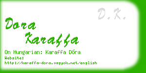 dora karaffa business card